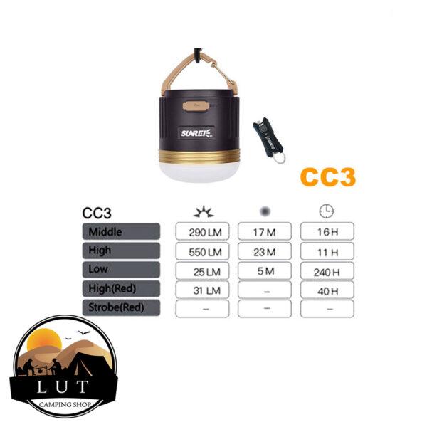 cc 3 power 1 پاوربانک و چراغ چادر سانری مدل CC3