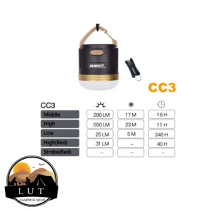 پاوربانک و چراغ چادر سانری مدل CC3