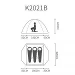 چادر سه نفره کله گاوی مدل k2021B