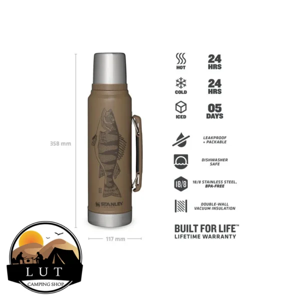 تصویر فلاسک 1.1 لیتری استنلی طرحدار CLASSIC BOTTLE