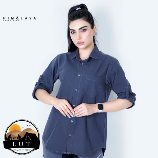 تصویر تونیک آستین بلند لینن زنانه HIMALAYA