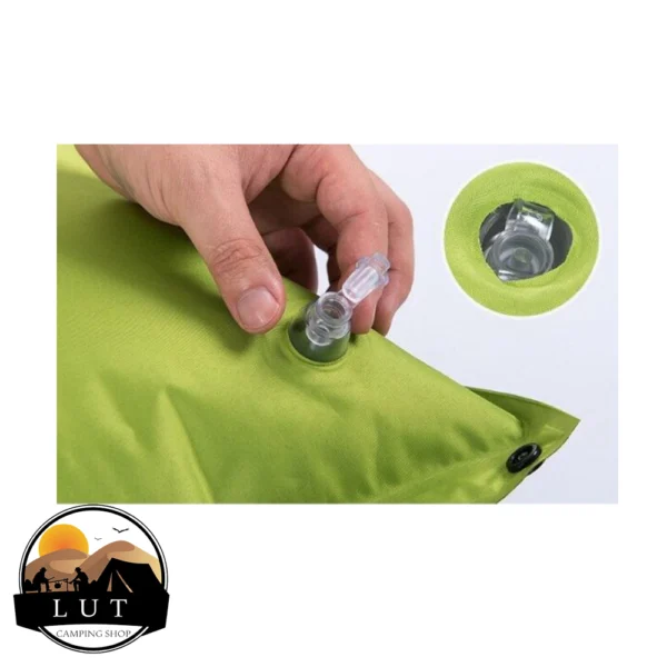 تصویر زیرانداز بادی نیچرهایک مدل NH15Q002-D | ابعاد 185×60 سانتی‌متر، وزن 1.1 کیلوگرم، طراحی خودبادشونده، بالش یکپارچه و جنس پارچه 190T PVC مقاوم در برابر رطوبت و سوراخ شدن