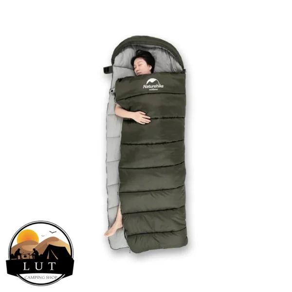 تصویر کیسه خواب الیاف نیچرهایک مدل Naturehike U350 - مستطیلی، کامفورت -1°C، وزن 1.7 کیلوگرم، قابل اتصال و چندمنظوره