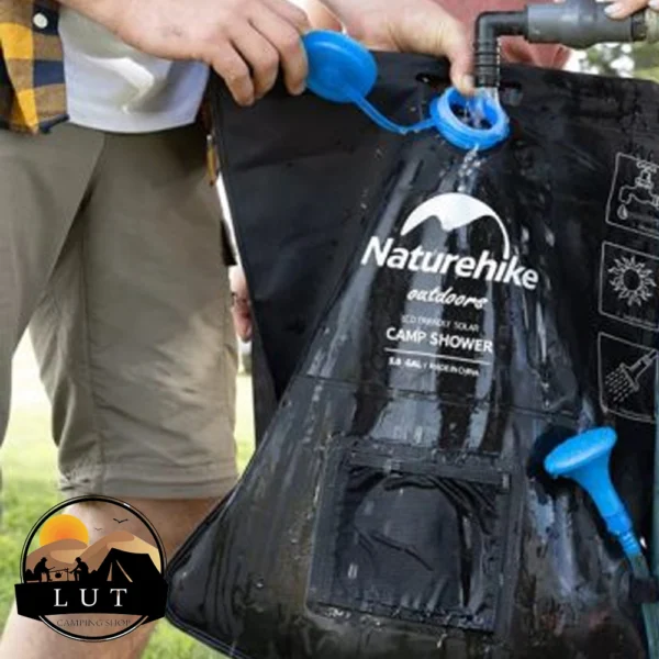 تصویر دوش خورشیدی نیچرهایک 20 لیتری Camping Solar Shower Bag