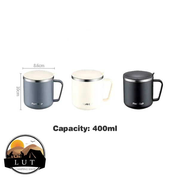 ماگ دوجداره درب دار MARK CUP