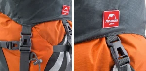 کوله‌پشتی حرفه‌ای نیچرهایک Naturehike NH70B070-B: ظرفیت 70 لیتر، طراحی ارگونومیک، جنس مقاوم پلی‌استر و نایلون با فریم آلومینیومی، ضدآب، مناسب کوهنوردی و طبیعت‌گردی - تصویر 8