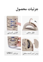 چراغ کمپینگ و ضد حشره نیچرهایک Naturehike NH22ZM005 جذب حشرات ۳۶۰ درجه، باتری ۲۰ ساعته، جعبه