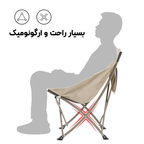 تصویر تاشو نیچرهایک مدل Naturehike YL04 Moon Chair لوت کمپینگ 2