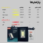 چراغ کمپ و پروژکتور سانری مدل Sunrei V1500 لوت کمپینگ (5)