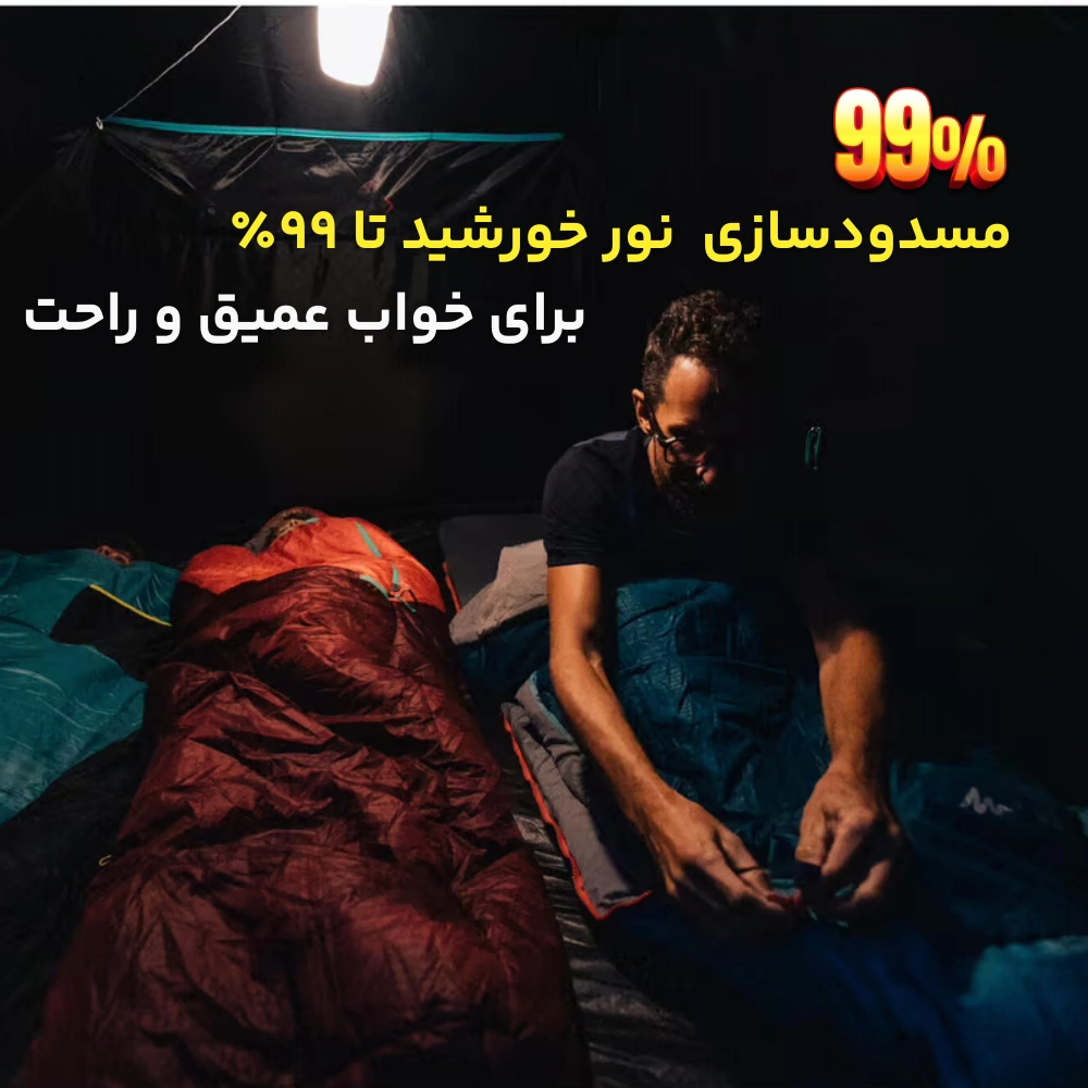 چادر مسافرتی سه نفره کچوا مدل Quechua MH100 Fresh and Black (3)