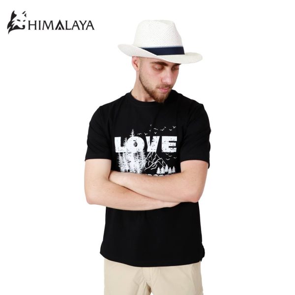 تصویر تیشرت پنبه‌ای مردانه هیمالیا مدل CM21، طرح Love Outdoors
