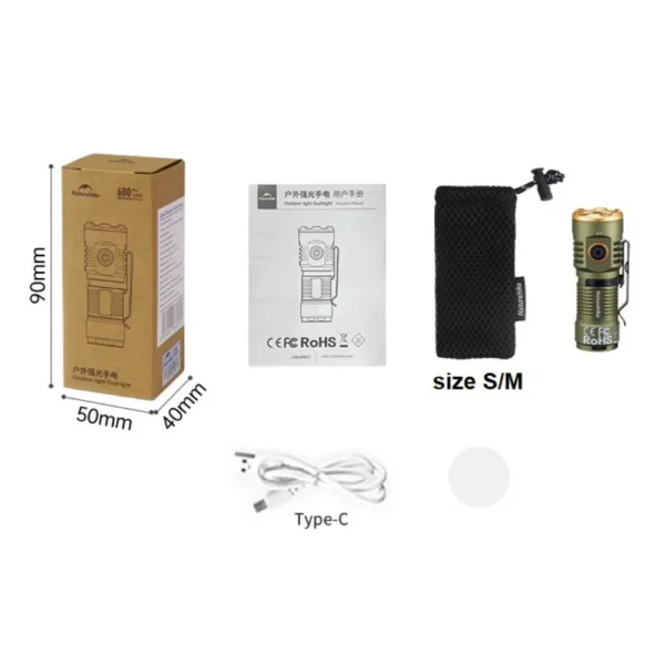 تصویر چراغ‌قوه دستی نیچرهایک مدل Naturehike CNK2300011 سایز S