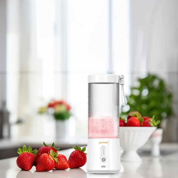 مخلوط‌کن قابل حمل پرودو مدل پرودو مدل Porodo Go-Blender LFST017، با تیغه‌های استیل 6 پره و موتور 220 وات - تصویر 10