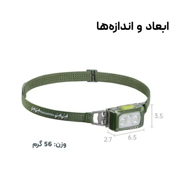چراغ پیشانی نیچرهایک مدل CNK2550ZM011، سبک، ضدآب و مجهز به 5 حالت نور - تصویر 3
