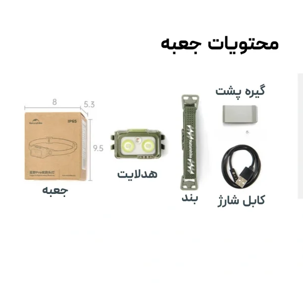 چراغ پیشانی نیچرهایک مدل CNK2550ZM011، سبک، ضدآب و مجهز به 5 حالت نور - تصویر 5